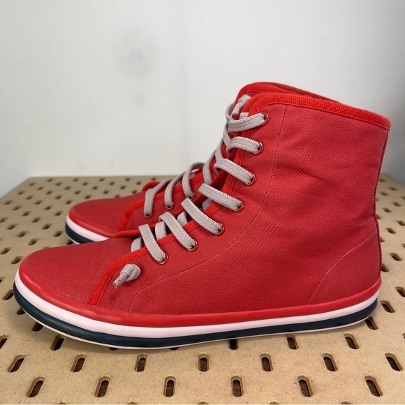 Camper Women’s Hoops Red Ankle Zip Sneaker Bootie Size US 9/ EU 40 - Picture 7 of 10
